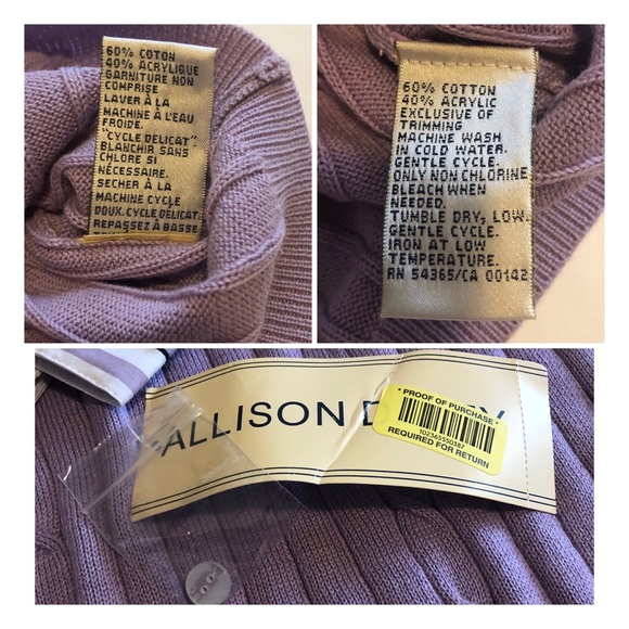Allison Daley Lilac Sweater with Collar & Cuffs - Picture 8 of 8
